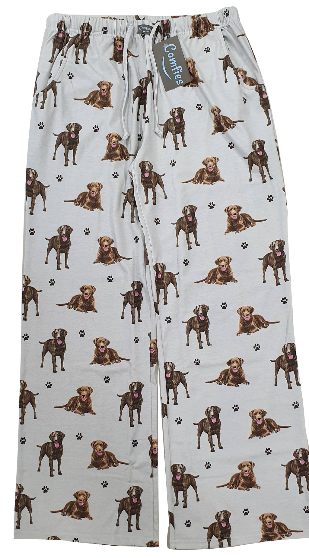 Labrador (Chocolate) Pajama Bottoms - Unisex  (Fabric Colors Vary)