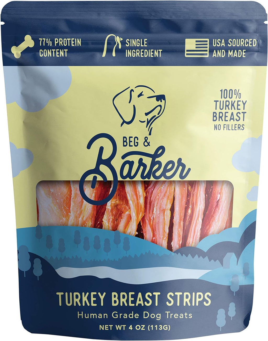 Turkey Jerky Strips Dog Treats, 4oz
