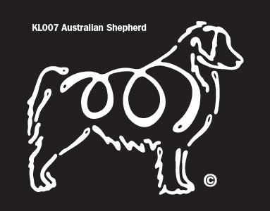 Australian Shepherd Dog Window Sticker