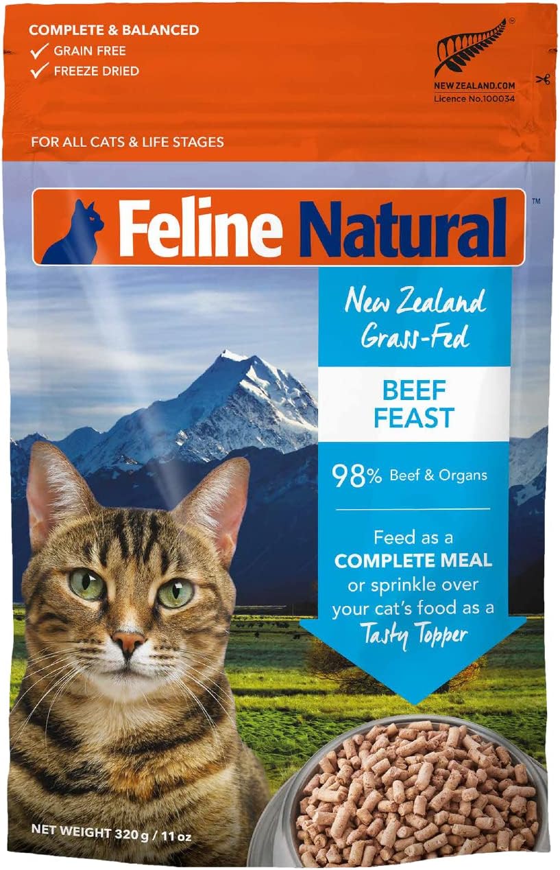 Beef Freeze Dried Cat food by Feline Naturals