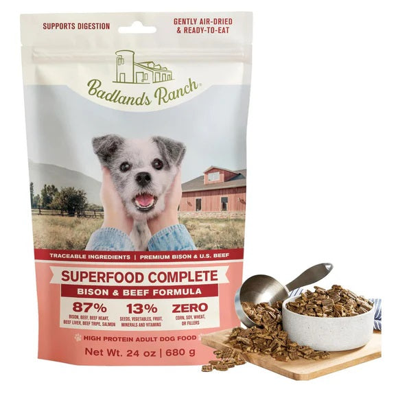 Badlands Ranch -Superfood Complete Bison & Beef Formula Air Dried Dog Food