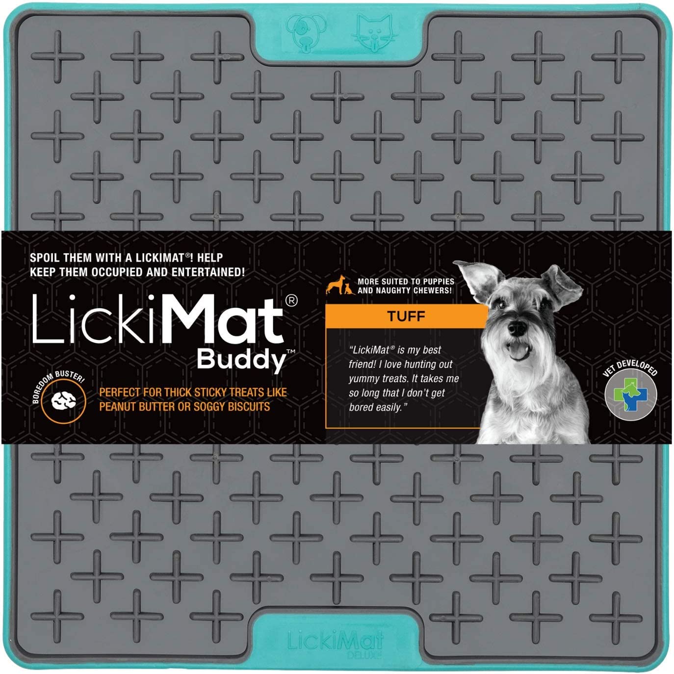 LickiMat Tuff Buddy - For Strong Chewers, Asst Colors