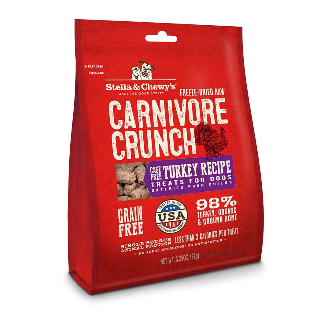 Carnivore Crunch Freeze Dried Turkey Dog Treats, 3.25oz