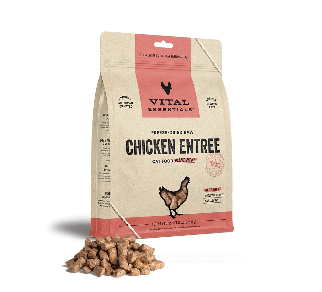 Chicken Mini Nibs Cat Food by Vital Essentials -Freeze Dried