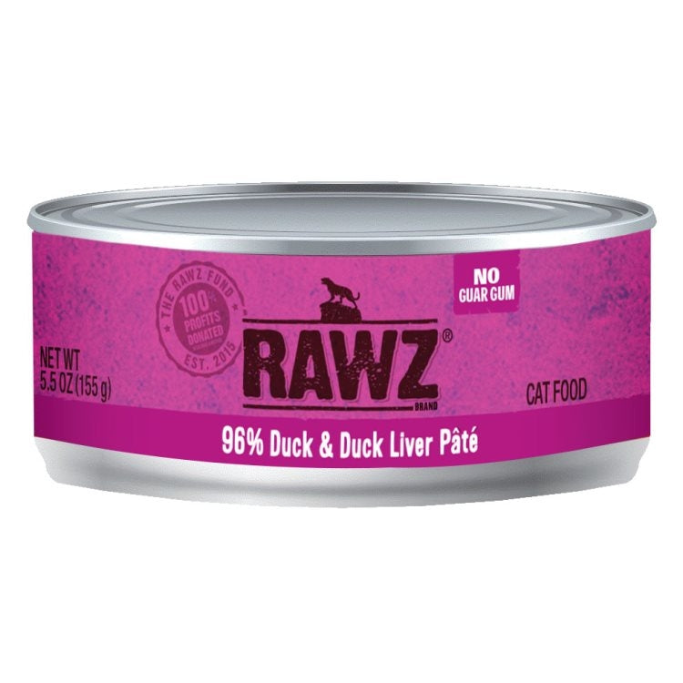 Duck Pate Canned Cat Food by Rawz 5.5oz can