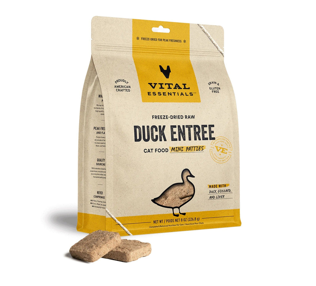Duck Mini Patties Dog Food by Vital Essentials -Freeze Dried