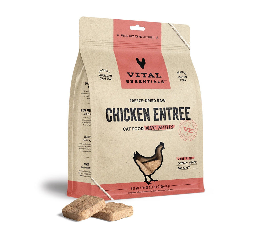 Chicken Mini Patties Cat Food by Vital Essentials -Freeze Dried
