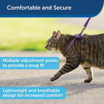 PetSafe Come with Me Kitty Harness and Bungee Leash, Harness for Cats Lilac/Deep Purple