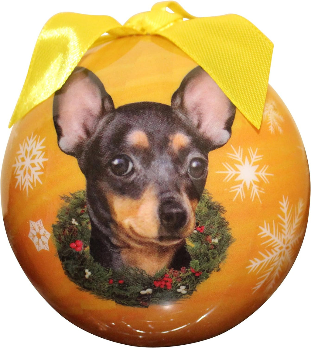 Chihuahua, Black Christmas Ornament Shatter Proof Ball by E&S Pets