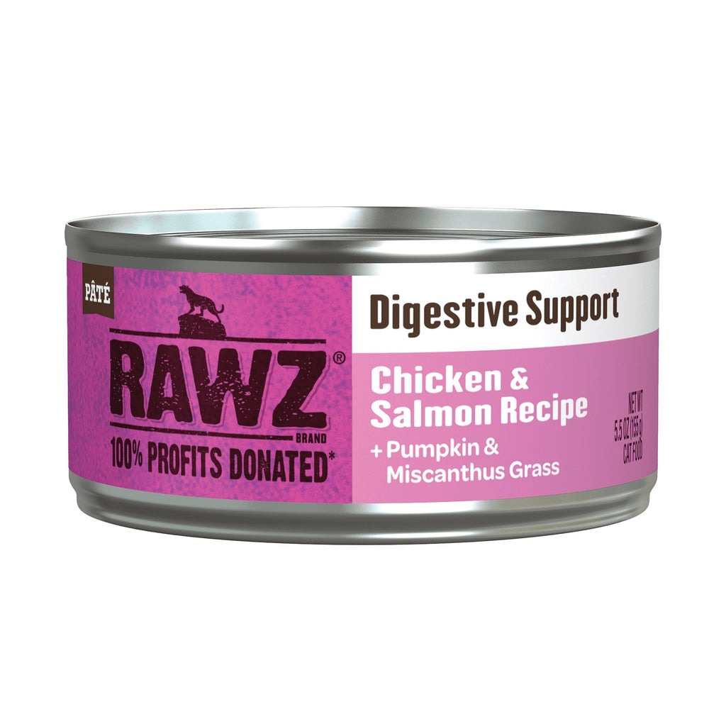 Chicken & Salmon Pate Cat Food by Rawz, 5.5oz - Digestive Support
