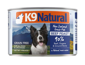 Beef Canned Wet Dog Food by K9 Naturals