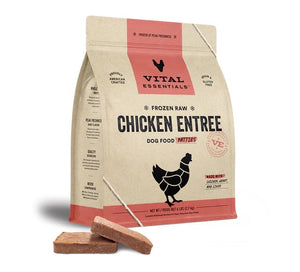 Chicken Patties Dog Food by Vital Essentials -Frozen (NO SHIPPING)