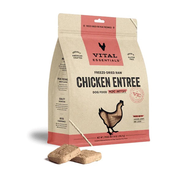 Chicken Mini Patties Dog Food by Vital Essentials -Freeze Dried
