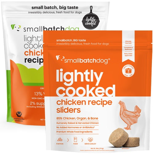 Frozen Lightly Cooked Chicken Dog Food by Smallbatch - No Shipping