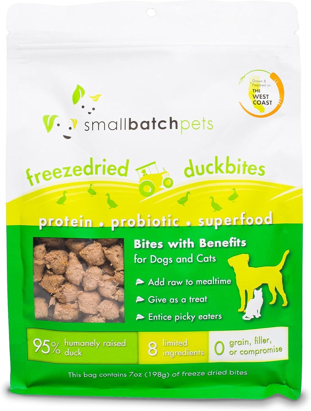 Duck Freeze-Dried Probiotic Dog & Cat Treats By Smallbatch