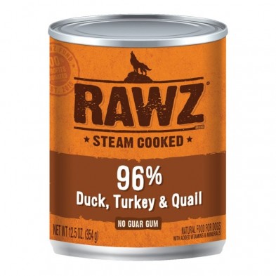 Duck, Turkey & Quail Wet Dog Food by Rawz