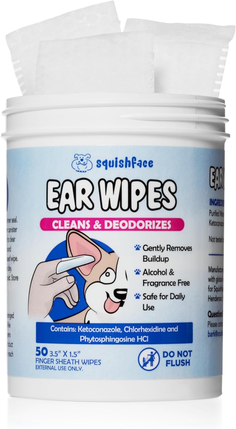 Squishface Dog Ear Relief Individual Finger Sheath Wipes (No Shipping)
