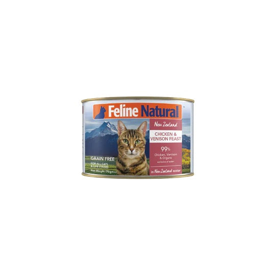 Chicken & Venison Canned Wet Cat Food by Feline Naturals 6 oz