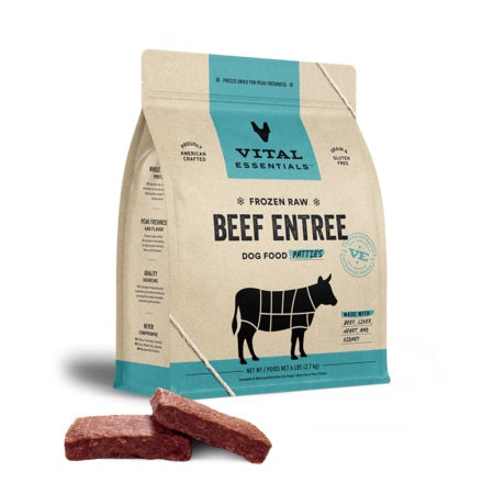 Beef Patties Dog Food by Vital Essentials -Frozen (NO SHIPPING)