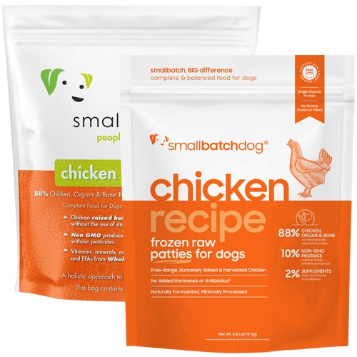 Frozen Raw Chicken Dog Food by Smallbatch - No Shipping