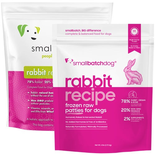 Frozen Rabbit Raw Dog Food by SmallBatch - No Shipping