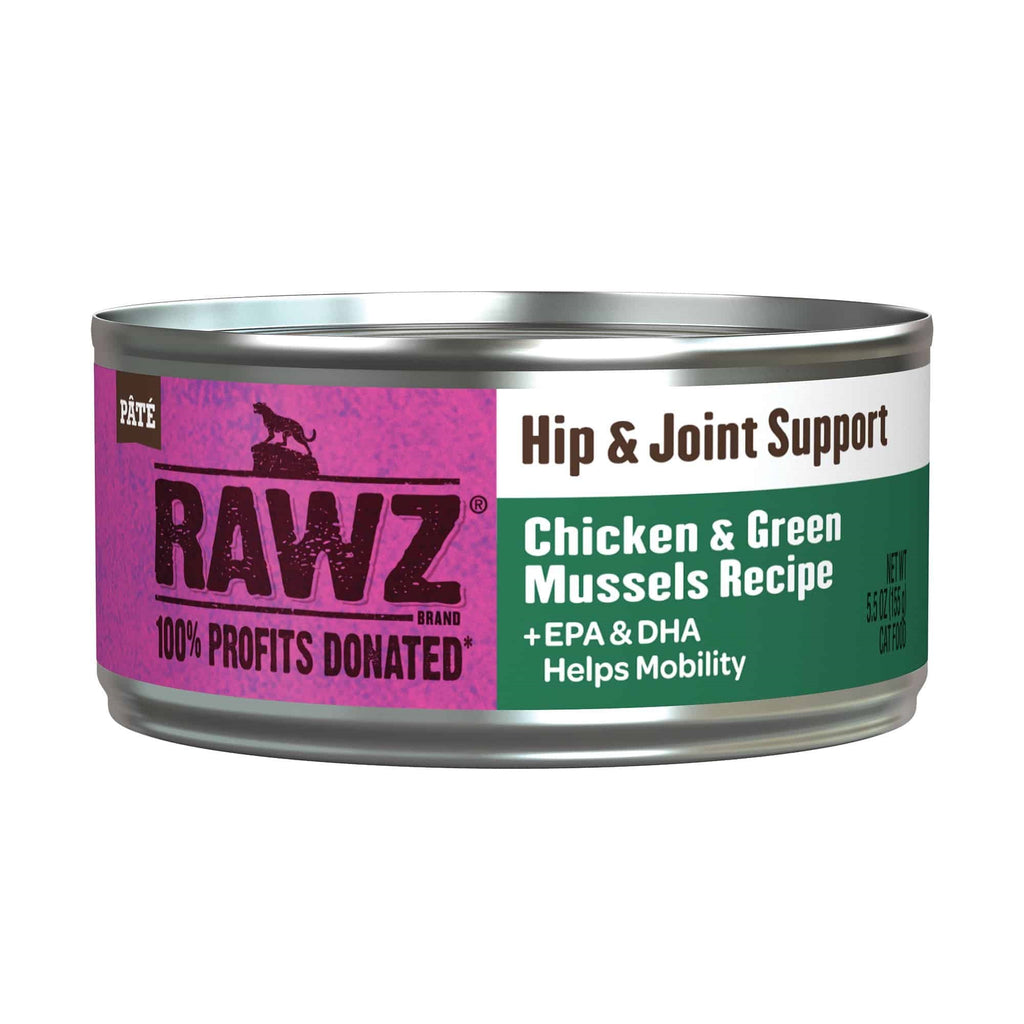 Hip & Joint Support Chicken & Green Mussels Pate Cat Food by Rawz, 5.5oz