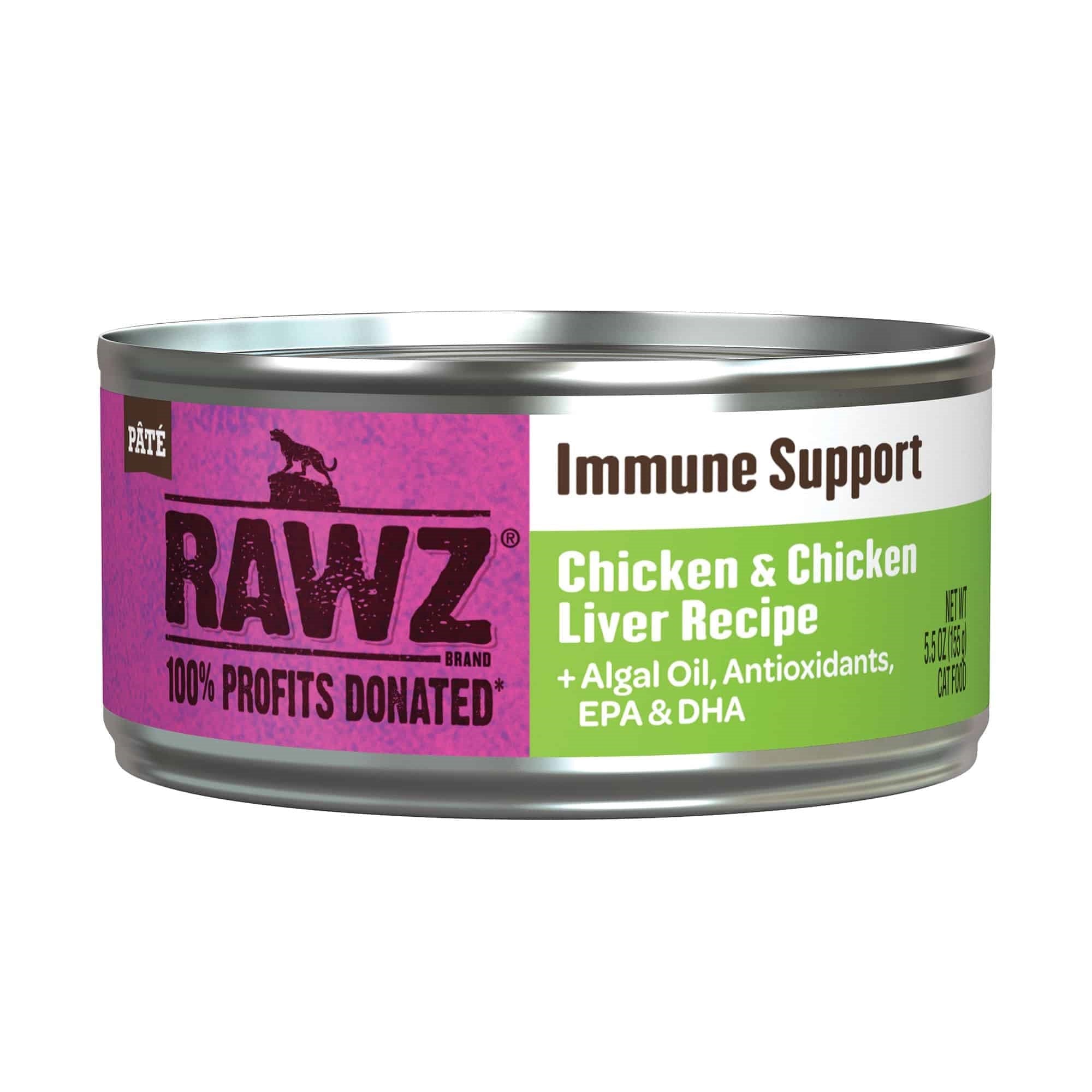 Chicken & Chicken Liver Pate Cat Food by Rawz, 5.5oz - Immune Support