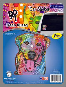 Labrador Car Sticker by Dean Russo