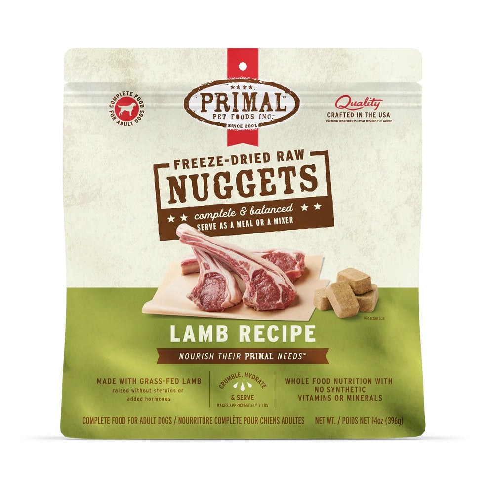 Frozen Raw Lamb Pronto Dog Food by Primal, 4 lbs   (No Shipping)