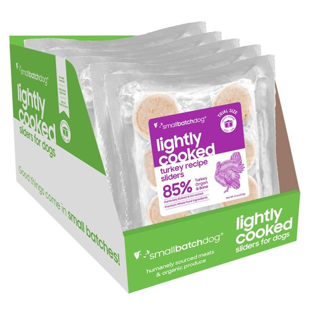 Frozen Lightly Cooked Turkey Dog Food by Smallbatch - No Shipping