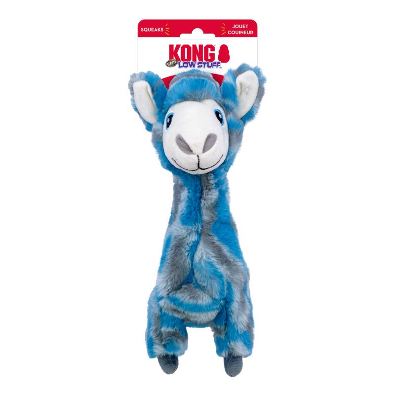 Kong Low Stuff Stripes Llama Plush Dog Toy Medium
