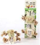 Mini Hemp Chunky Monkey and Elephant Dog Toys by Petique