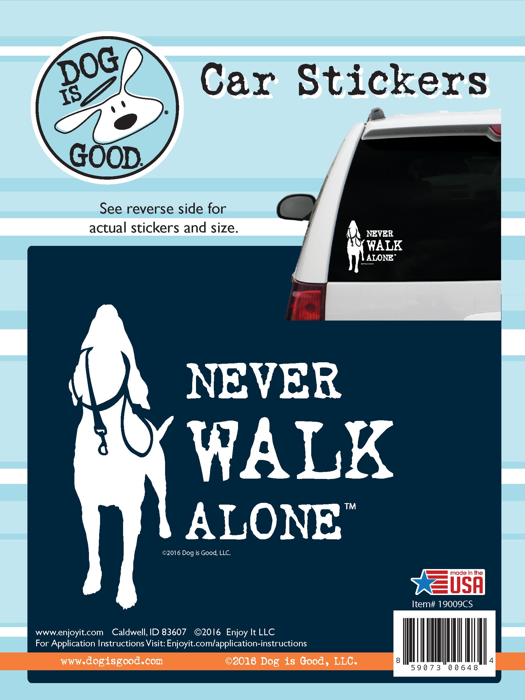 Never Walk Alone Car Sticker by Enjoy it!