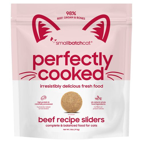 Perfectly Cooked Beef Frozen Cat Sliders, 2 lbs - NO SHIPPING