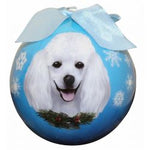 Poodle (White) Christmas Ornament