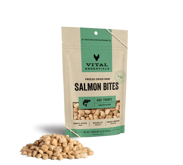 Salmon Bites Dog Treats by Vital Essentials -Freeze Dried