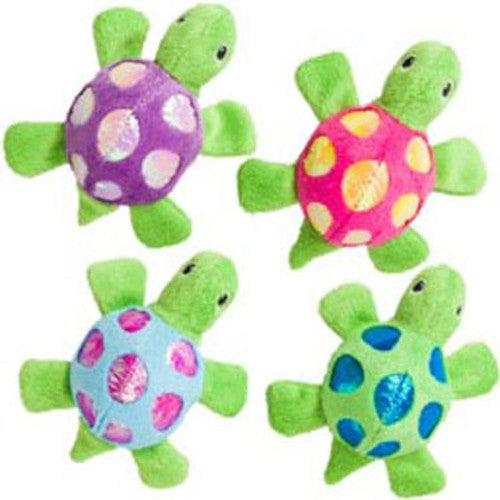 Shimmer Glimmer Turtle with Catnip Cat Toy, Colors Varied