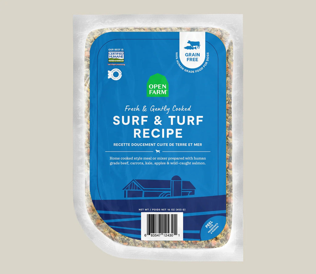 Surf & Turf Gently Cooked Dog Food by Open Farm, 16oz - No Shipping
