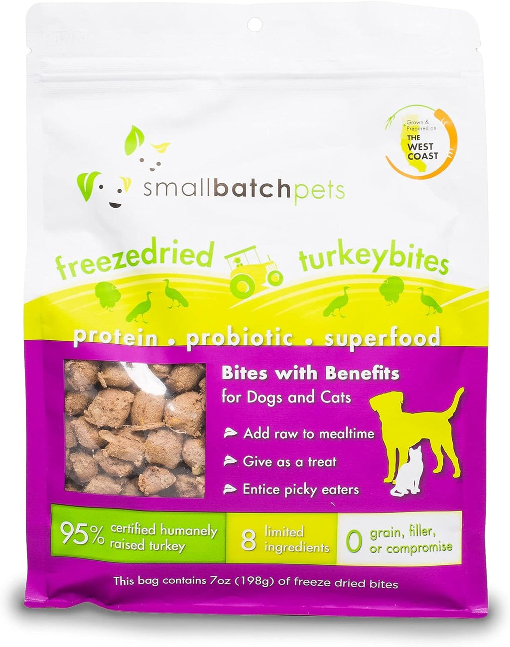 Turkey Freeze-Dried Probiotic Dog & Cat Treats By Smallbatch