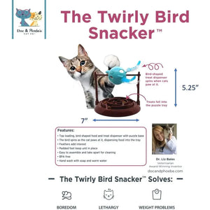 Twirly Bird Treat Snacker for Cats