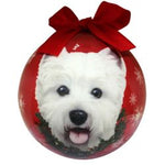 Westie Christmas Ornament Shatter Proof Ball by E&S Pets
