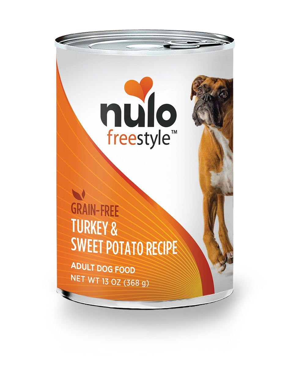 FreeStyle Turkey & Sweet Potato recipe Wet Dog Food by Nulo, 13oz
