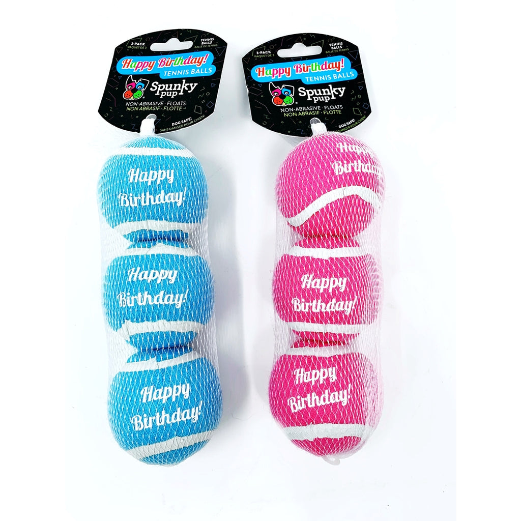 Happy Birthday Tennis Balls for Dogs - 3 pack