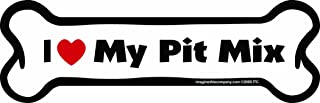I Love My Pit Mix Bone Magnet
