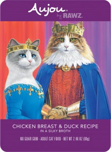 Aujou Chicken Breast & Duck Recipe Pouch Cat Food by Rawz