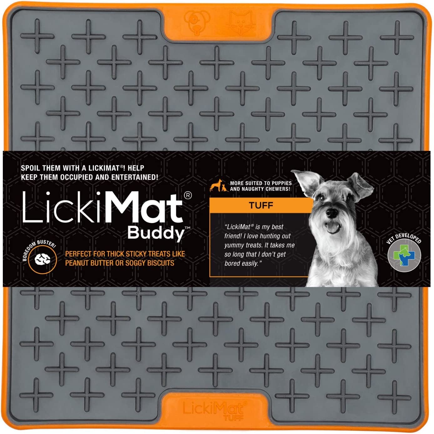 LickiMat Tuff Buddy - For Strong Chewers, Asst Colors