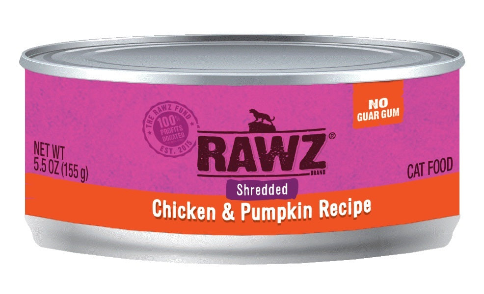 Chicken & Pumpkin Shredded Cat Food by Rawz