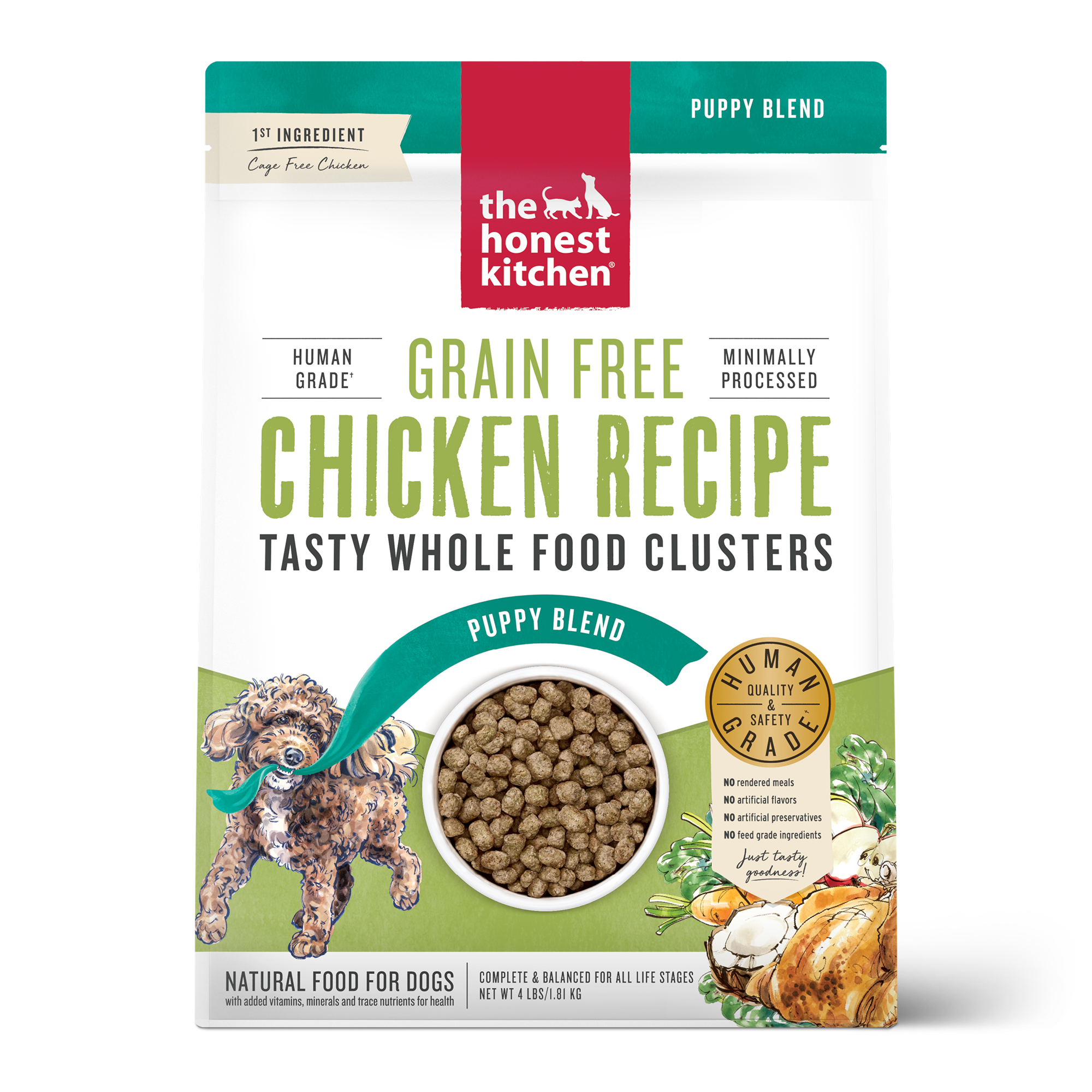 The Honest Kitchen Whole Food Clusters Grain Free Chicken Dry Puppy Food
