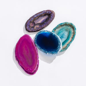 Colored Agate Slabs, Colors Vary