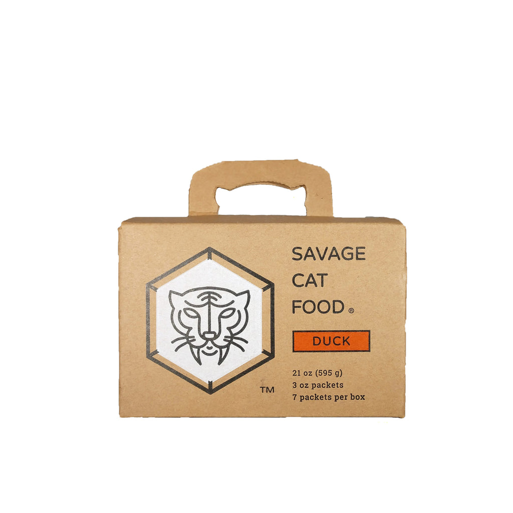 Savage Cat Duck Frozen Cat Food   (No Shipping)